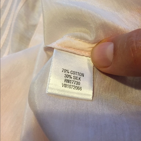 Merona Pale Pink Cotton/Silk Blouse - Picture 5 of 6